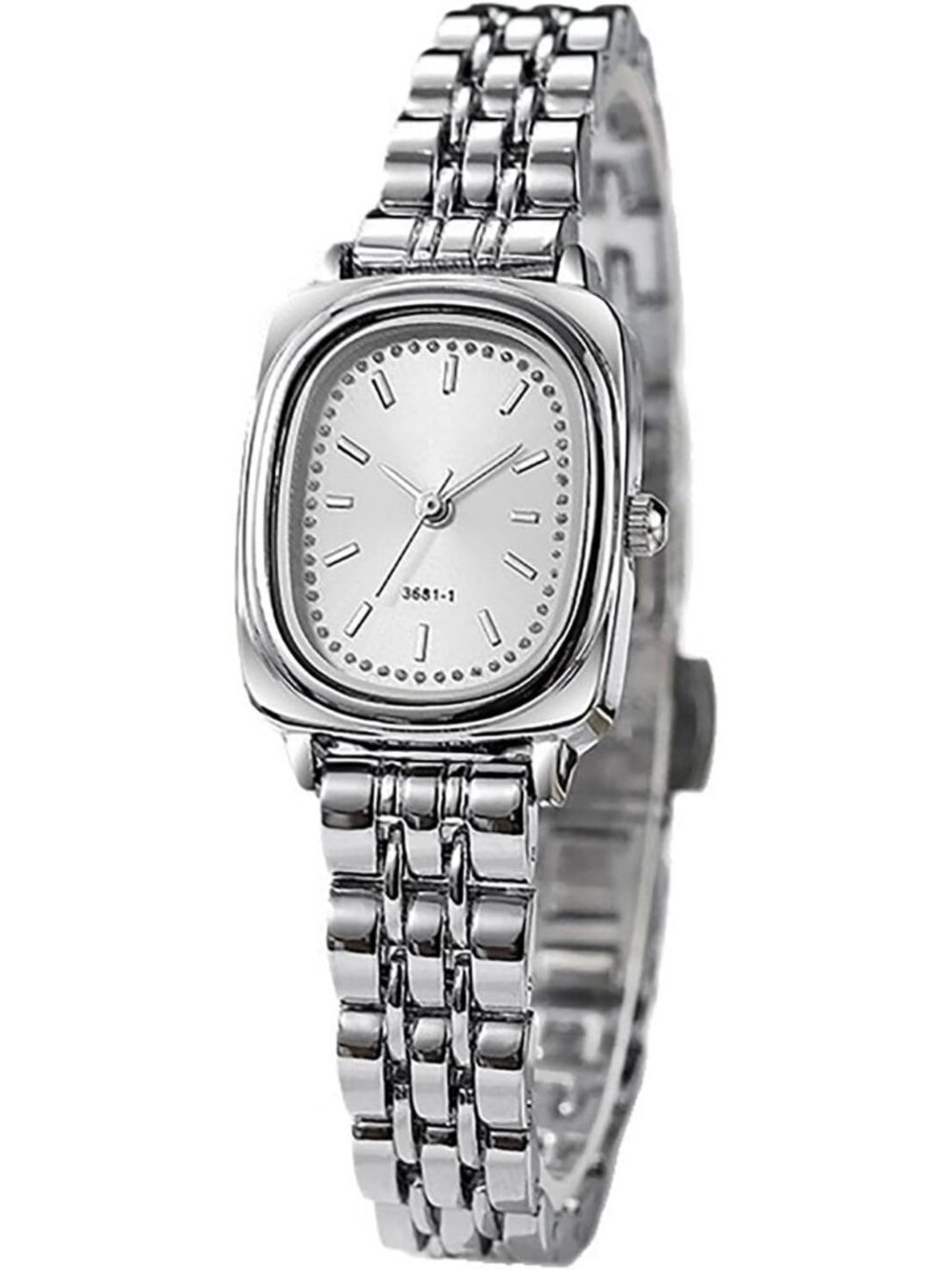 Women's White Dainty Casual Simple Fashionable Bracelet Analog Quartz Watch
